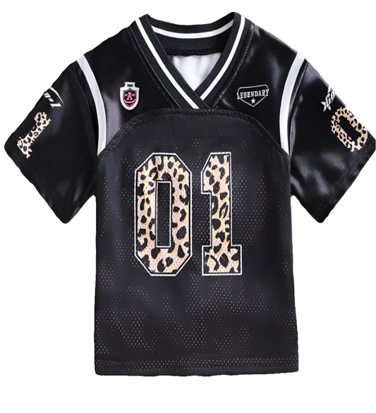 American Football Shirt  “01” zwart