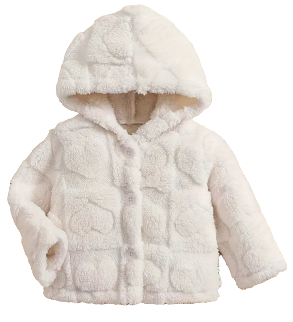 Jasje roomwit met capuchon