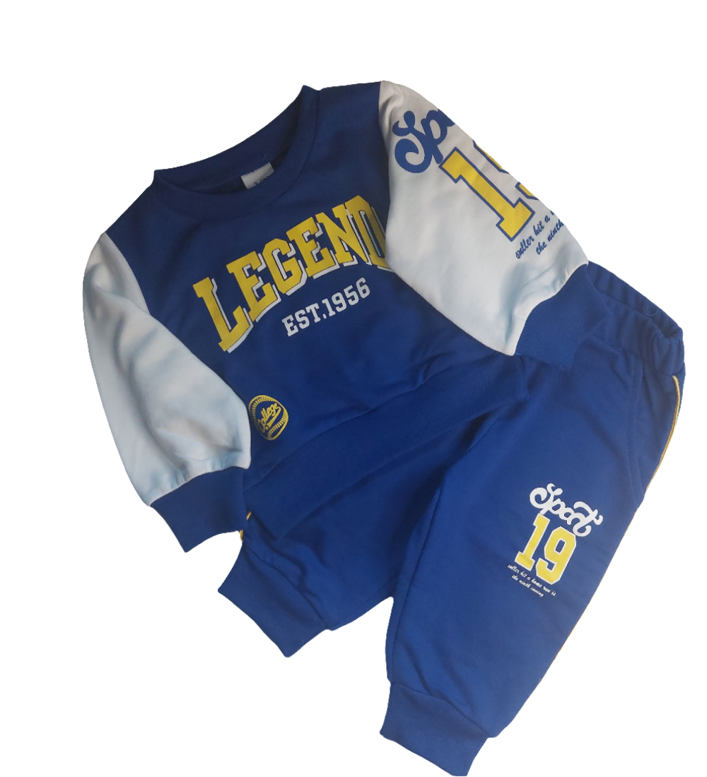 Baseball Joggingpak " LEGEND" blauw/wit/geel