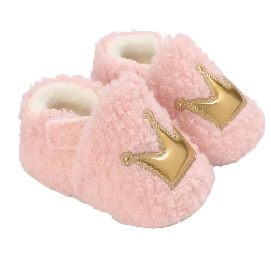 Sloffen met kroontje roze