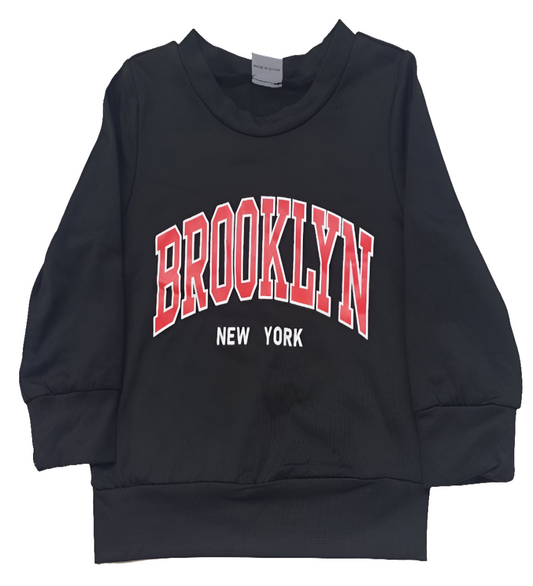 sweater zwart " Brooklyn "