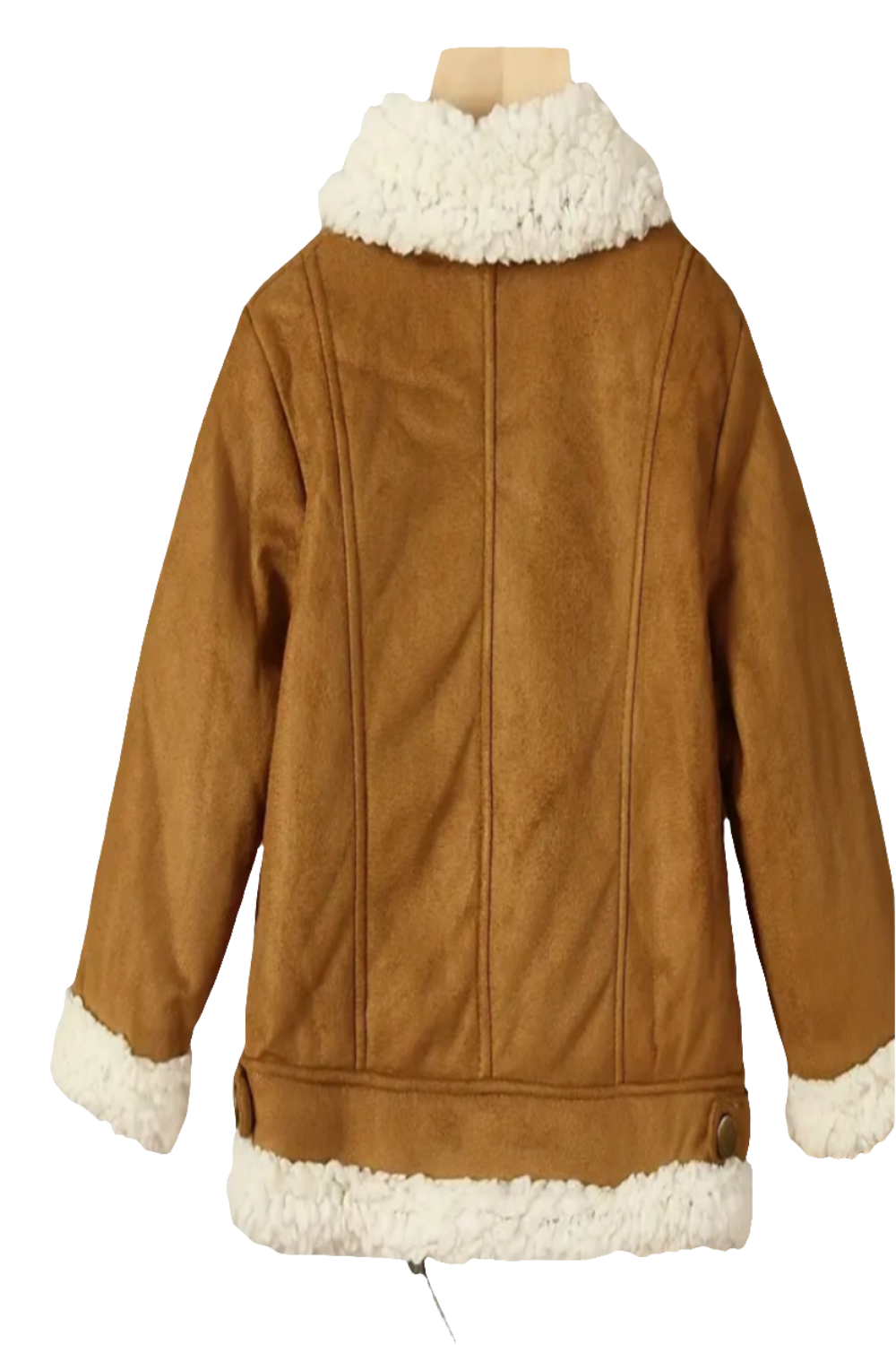 Winterjas Piloot van suedesette met voering bruin