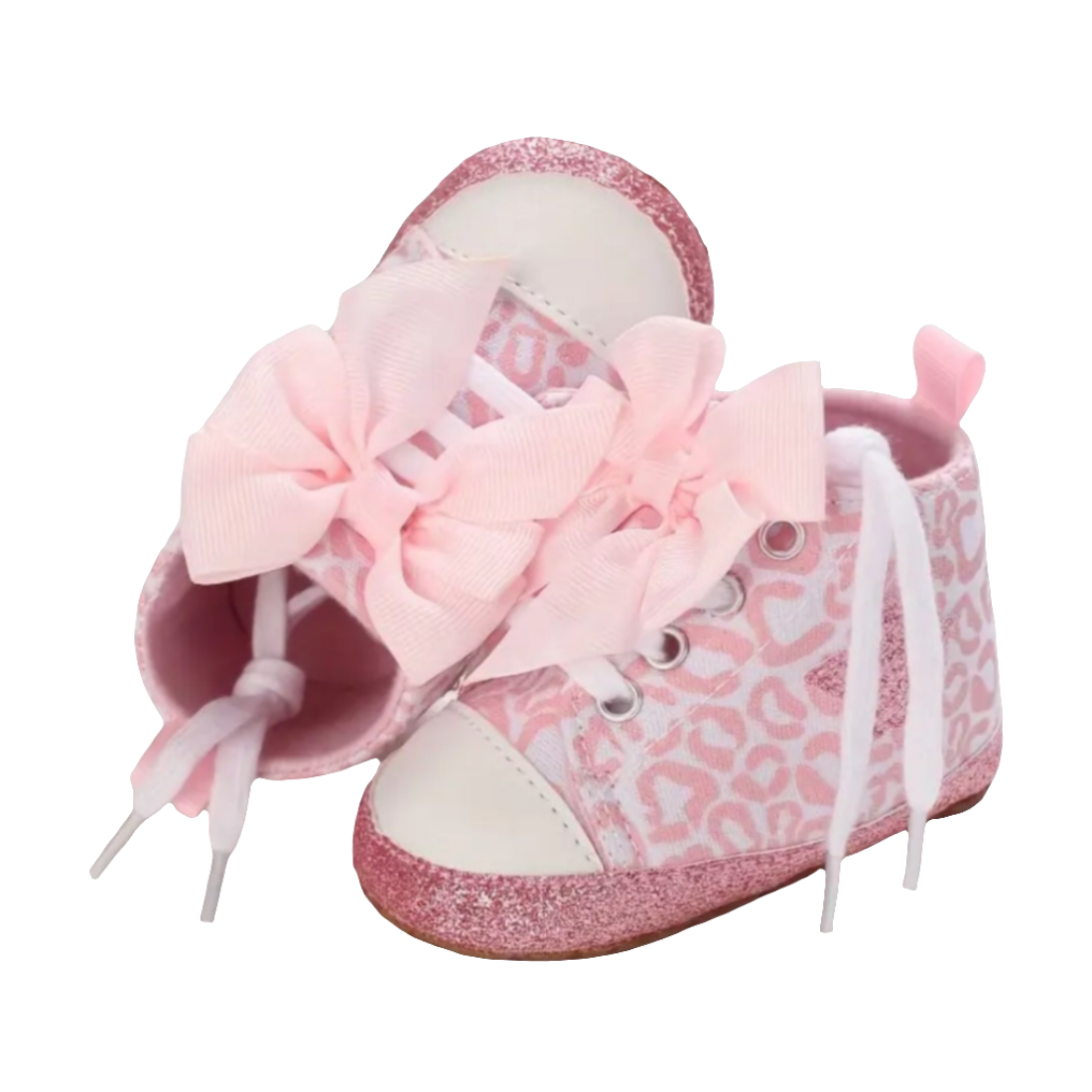 Gymp hoog model met strik en glitterrand