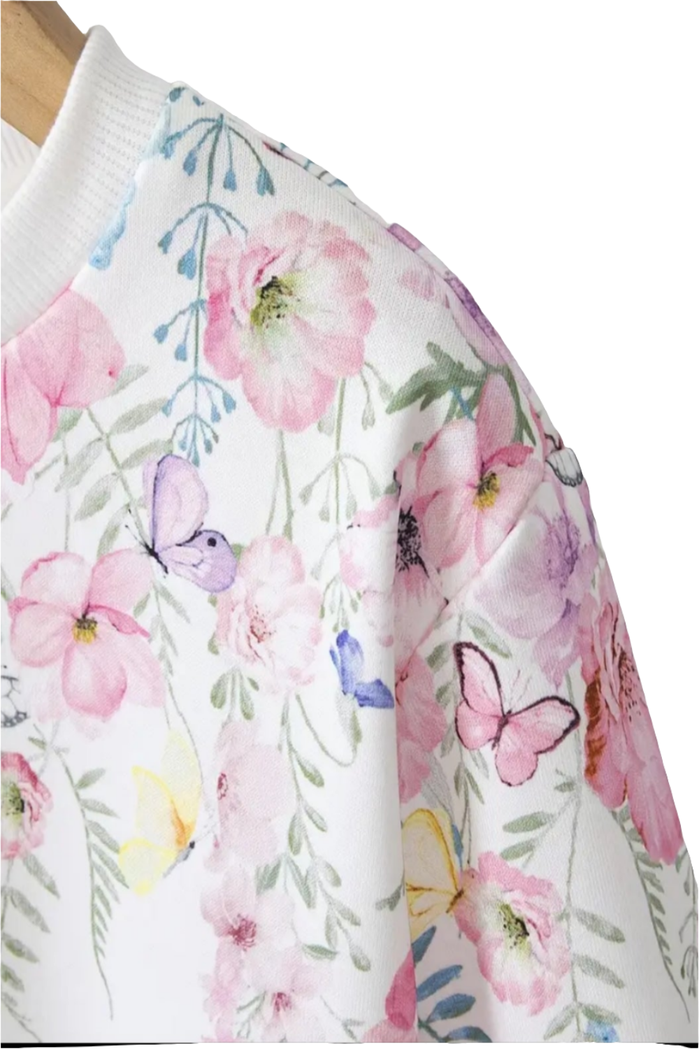sweater wit met bloemen