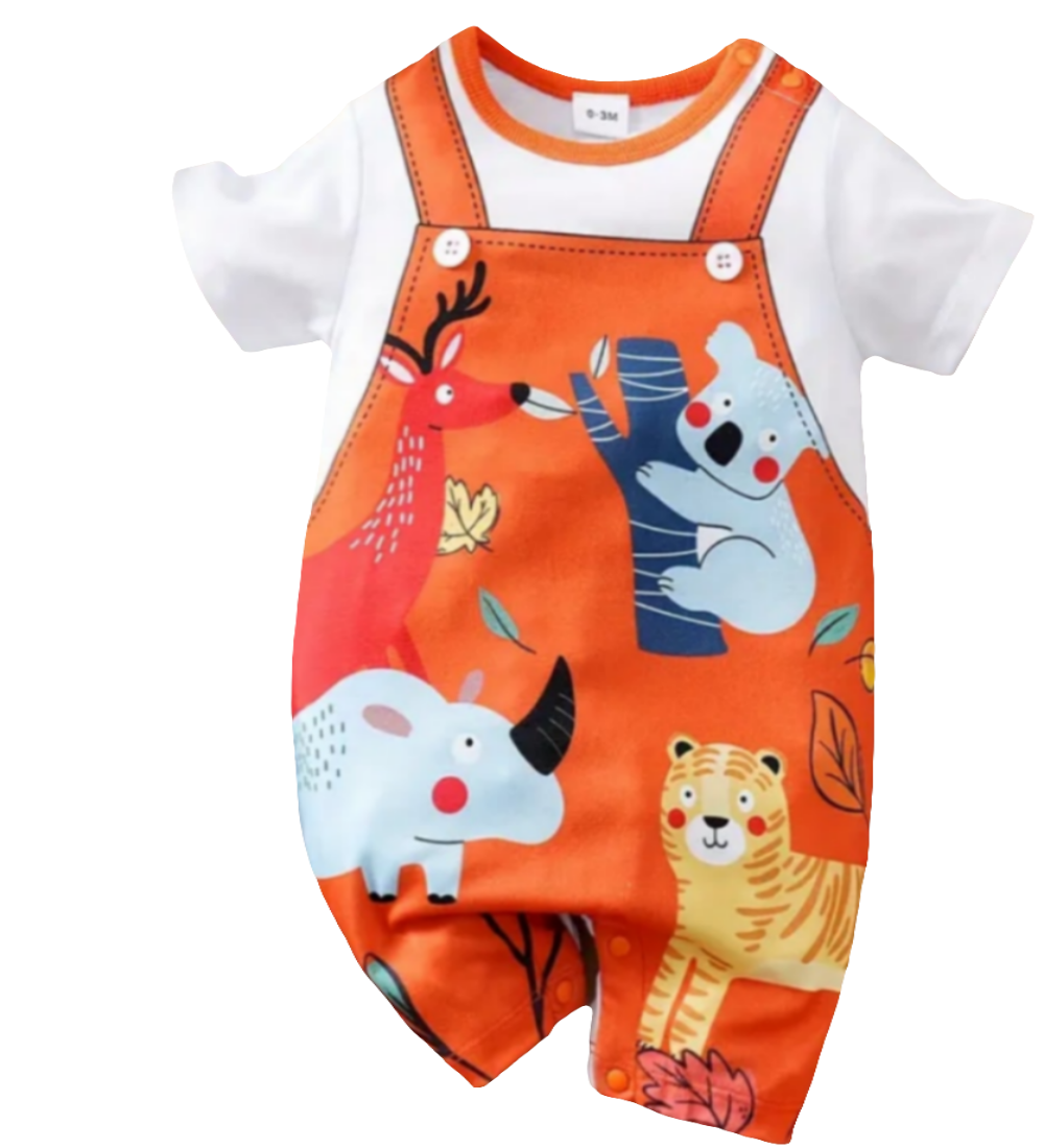 Boxpak met dieren in tuinbroek stijl