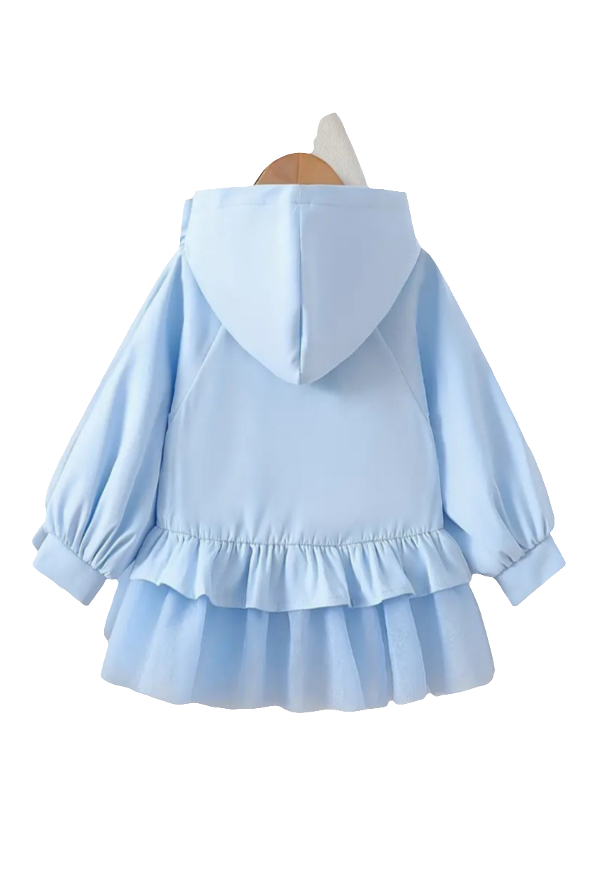 Jas met capuchon en tule