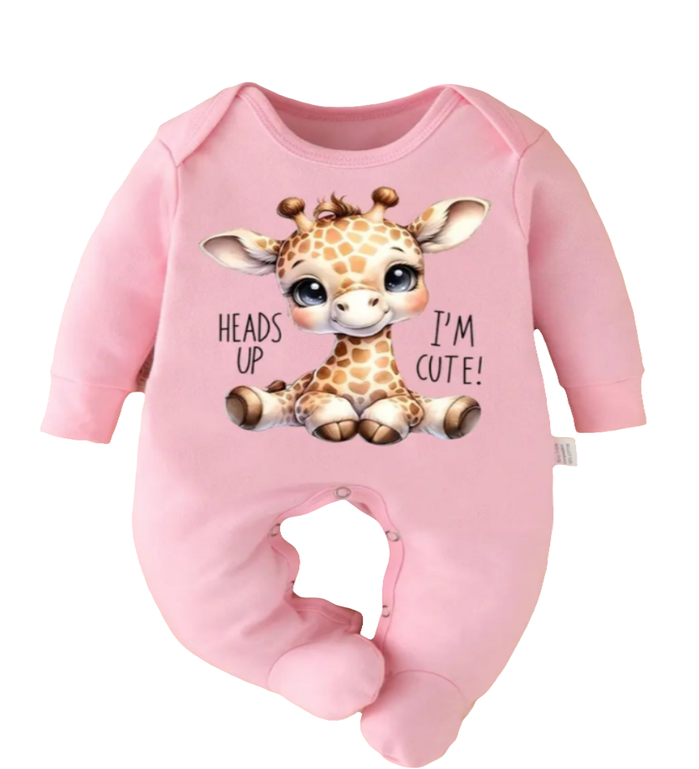 Boxpak "Heads Up, I'm cute". In  roze ( ook in wit verkrijgbaar)