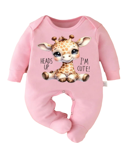 Boxpak "Heads Up, I'm cute". In  roze ( ook in wit verkrijgbaar)