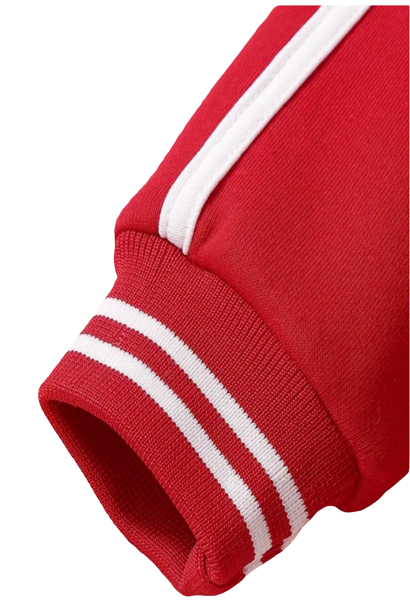 Baseball Joggingpak "HANDSOME" rood met wit