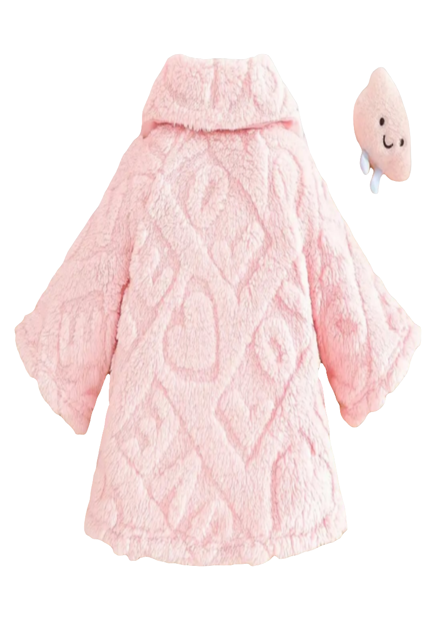 Jasjes van fleece met hartjes