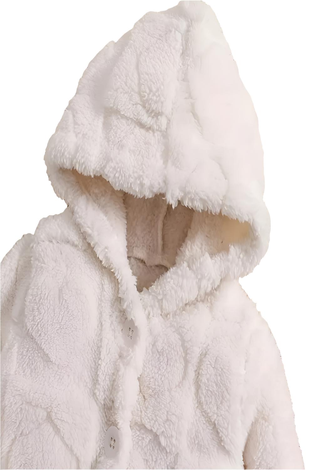 Jasje roomwit met capuchon