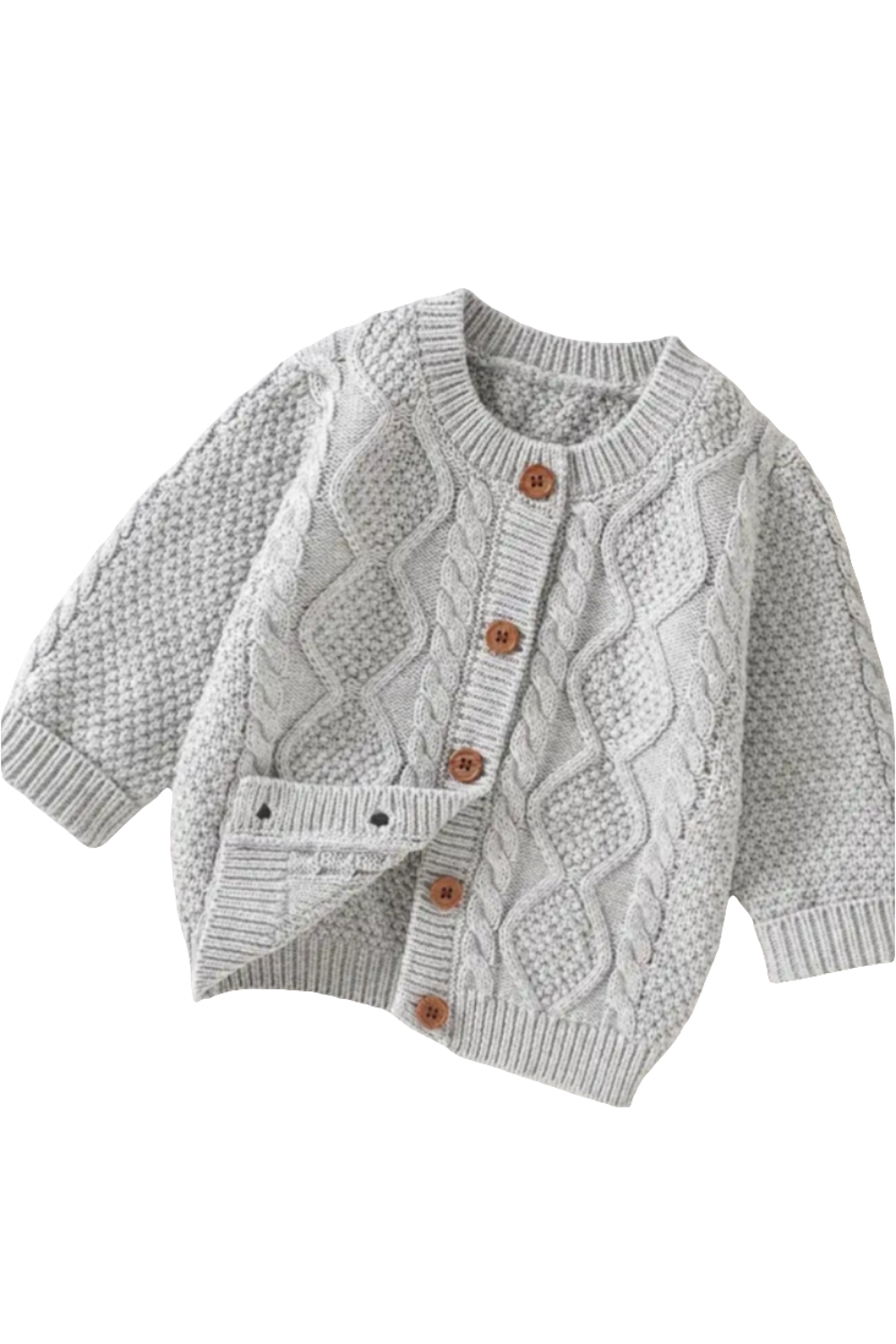 vestje grijs met kabelprint