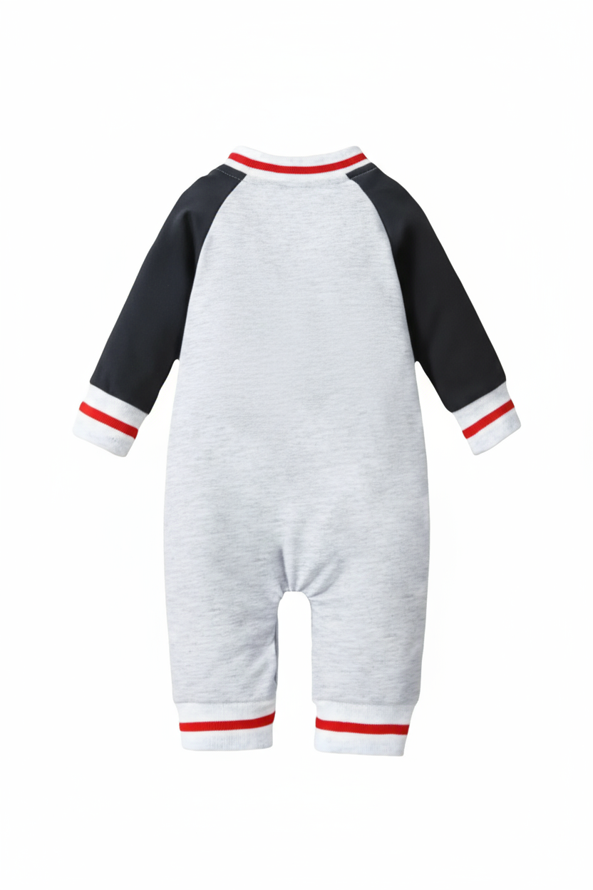 Baseball Jumpsuit "BABYBOY" grijs