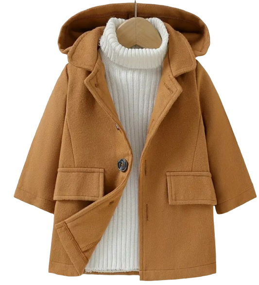 Herfstjas met capuchon camel