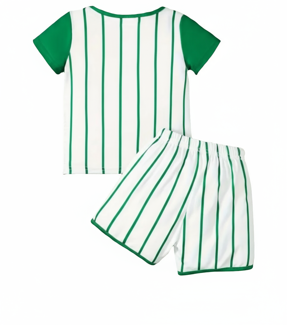 Baseball Shirt en short groen