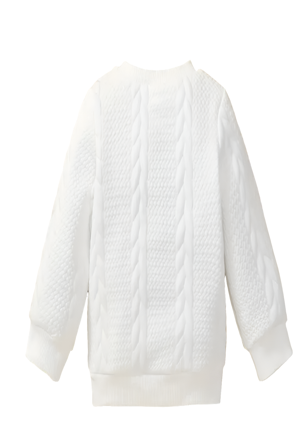 sweater wit met kabelpatroon