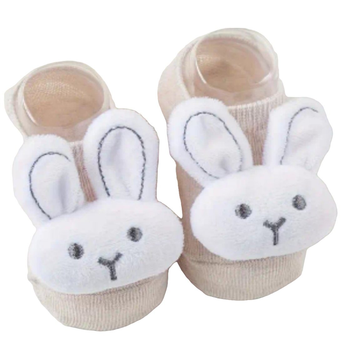 Sokjes met konijn of beertje in diverse kleuren leverbaar