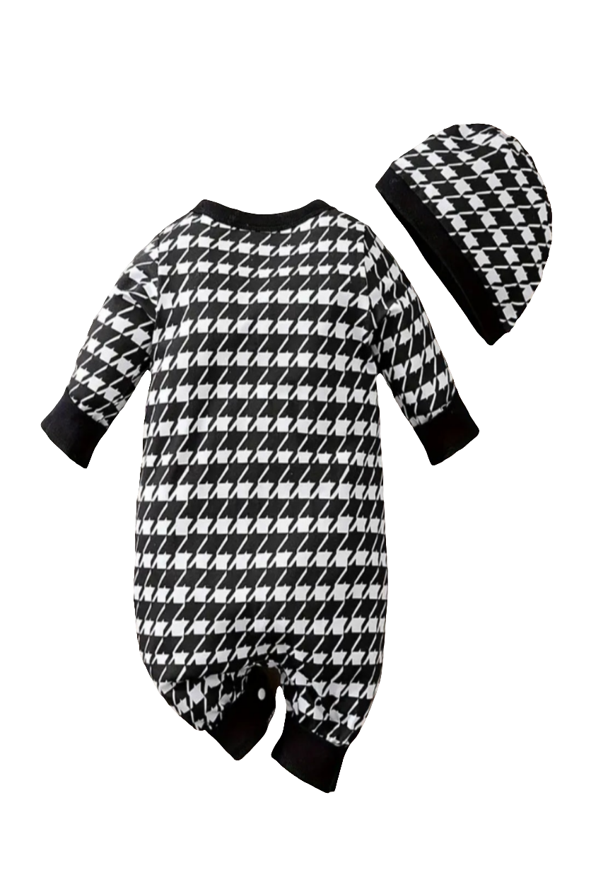 Boxpak zwartwit (pied-de-poule)