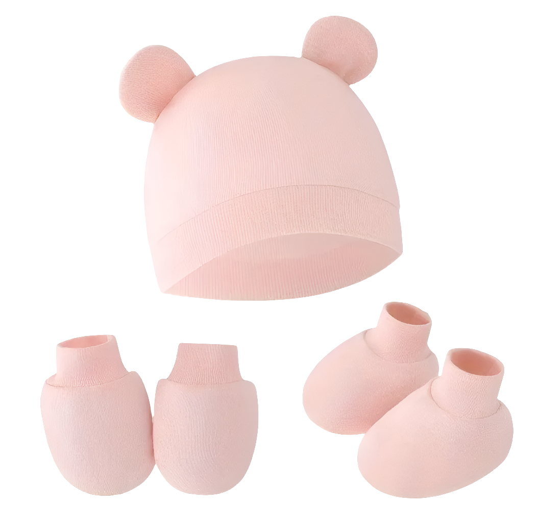 mutsjes met wantjes en sokjes div. kleuren