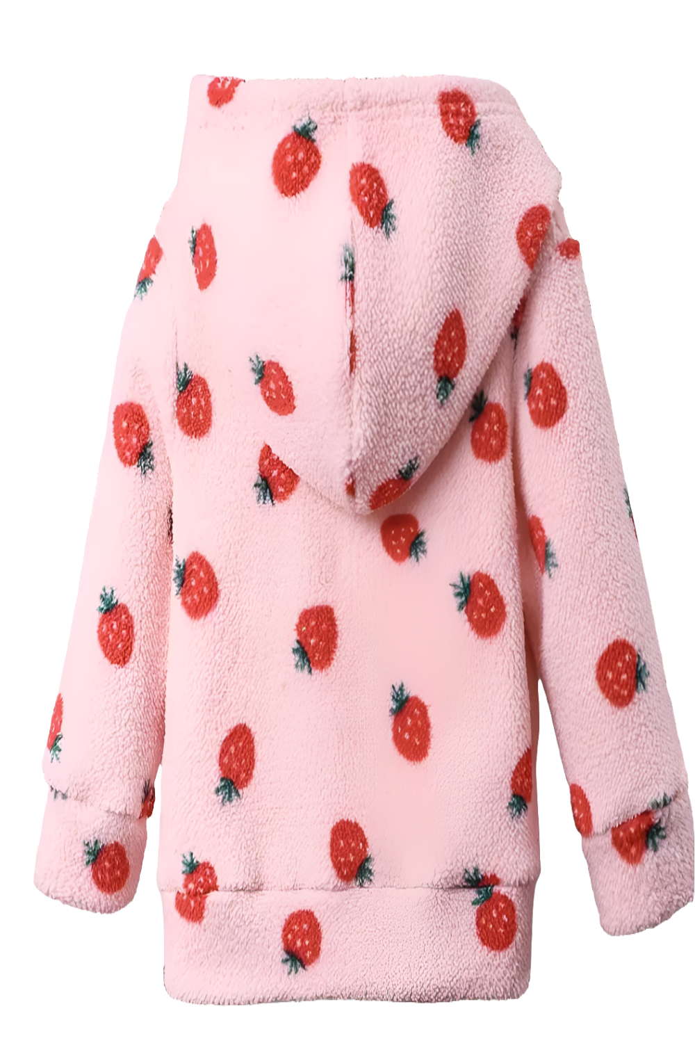 Vest aardbei fleece ( leuk te combineren met de instapper en het jurkje aardbeiprint)