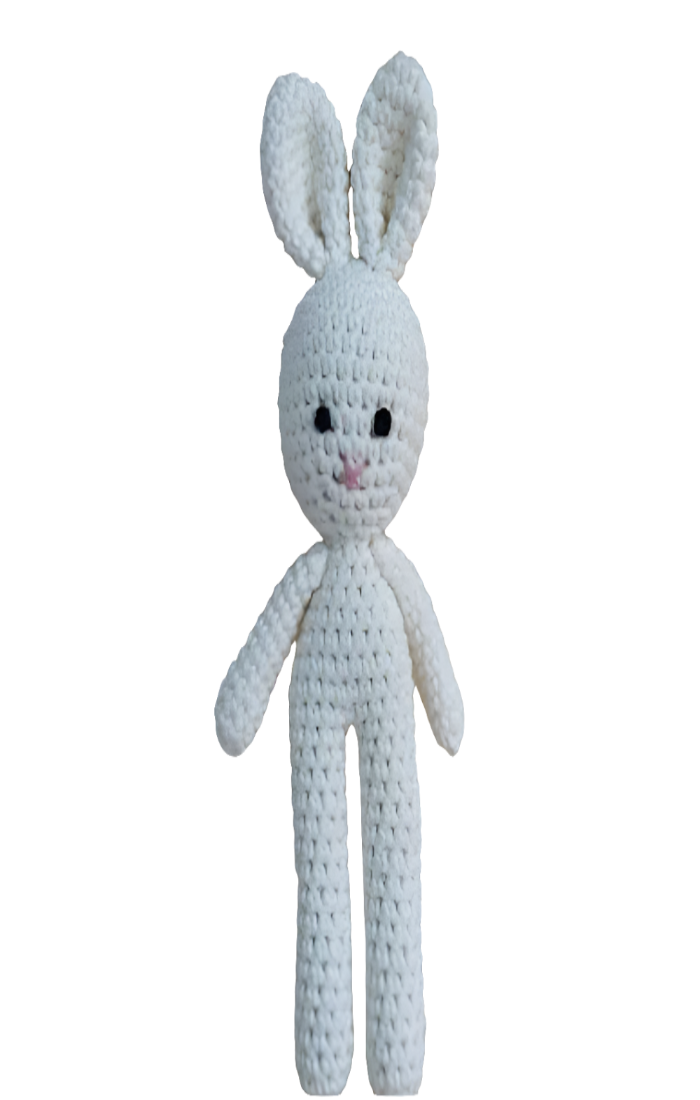 Konijntje wit handgemaakt