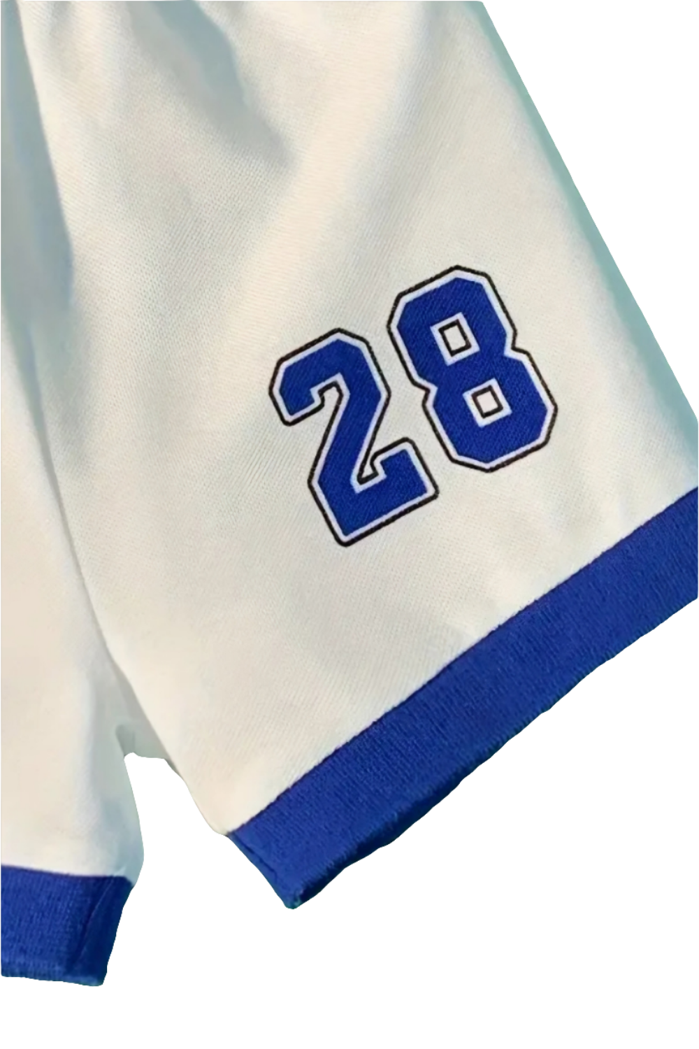 Basketball   Singlet en short  "BASKETBALL 28" wit/blauw