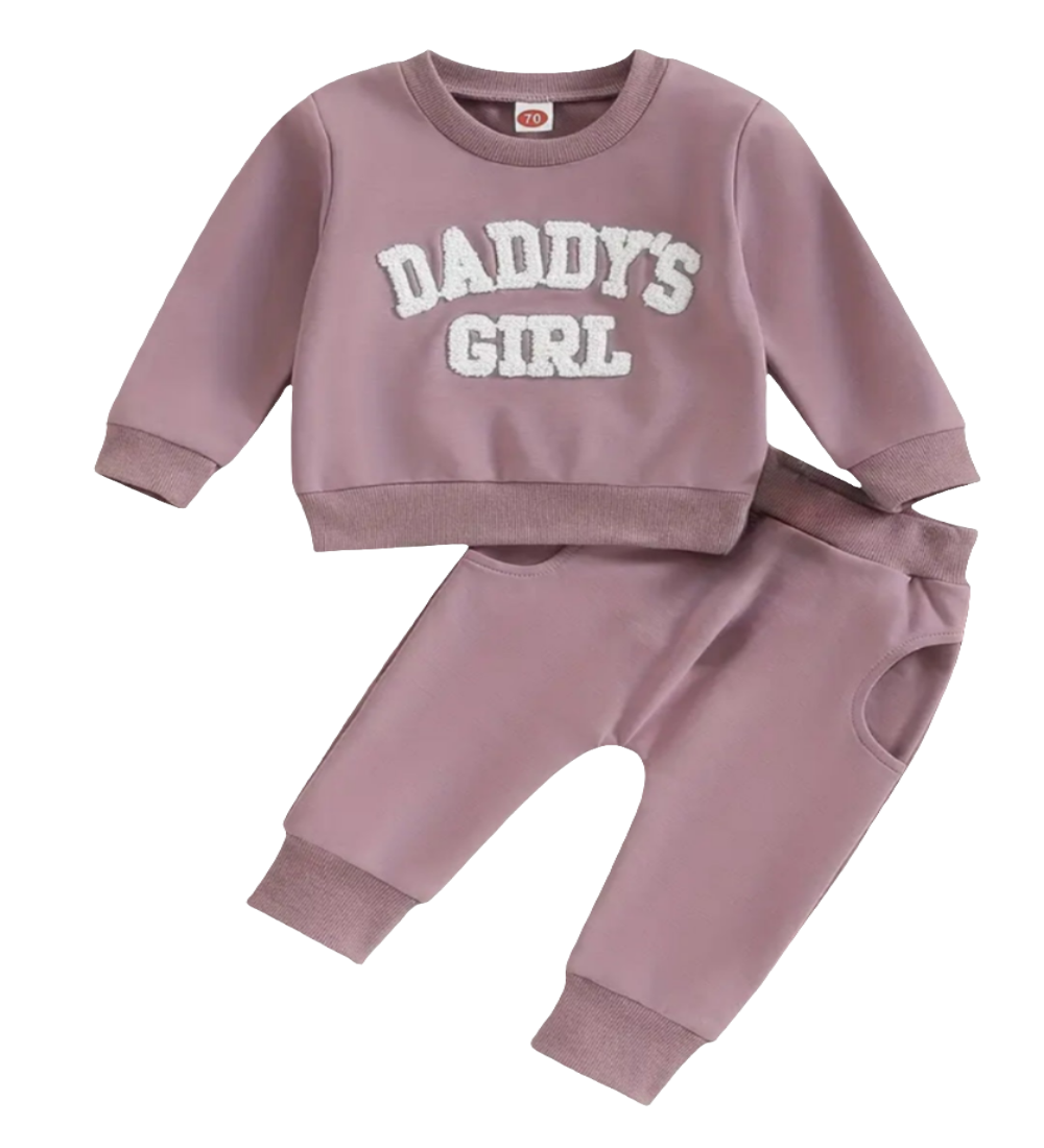 Joggingpak lichtpaars "DADDY'S GIRL"