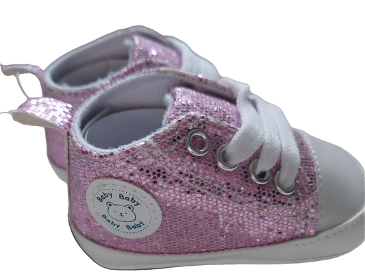 gympen in glitterstof in lila