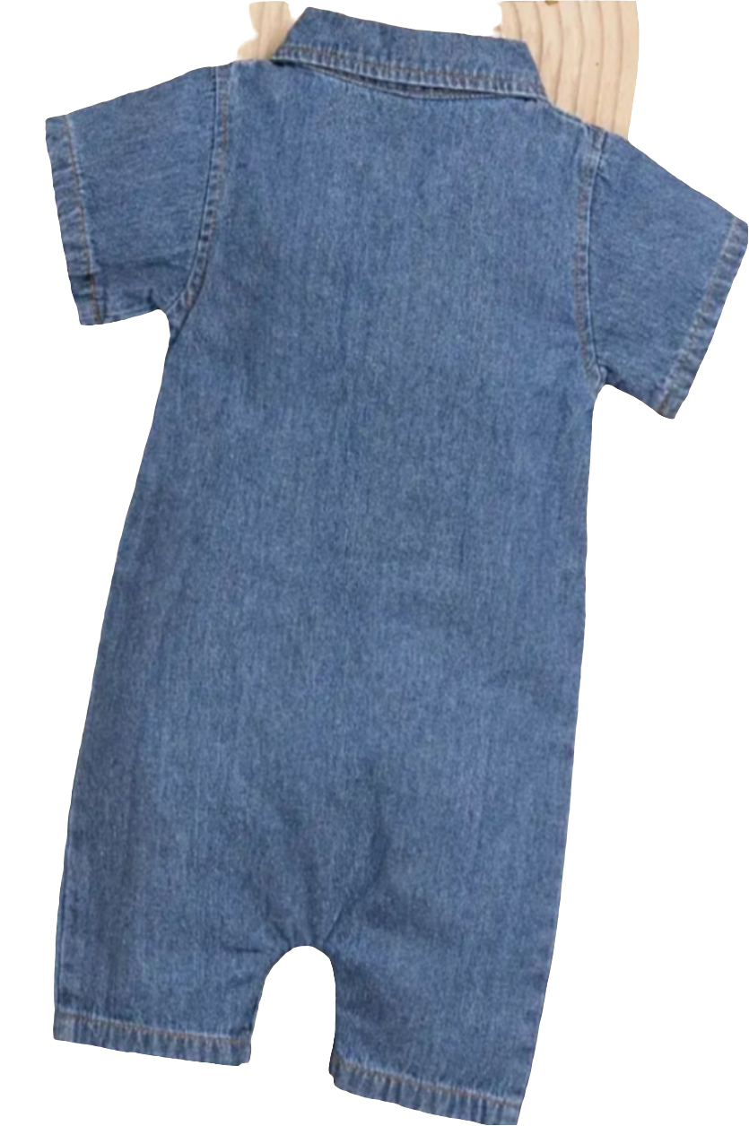 Denim onesie te combineren met de denim gymp