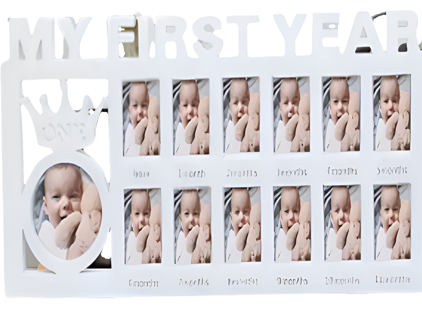 Fotolijst :Mijn eerste jaar (12 maanden foto en 1 jaar foto)