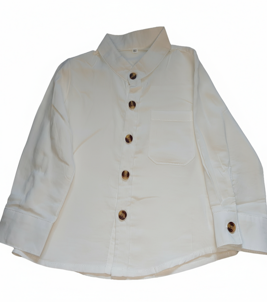 Katoenen overhemd wit