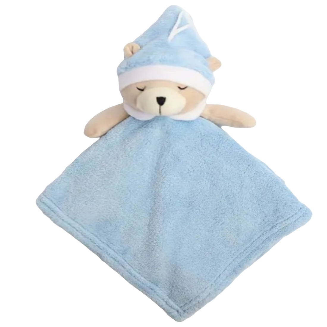 Een knuffel en spuugdoekje ineen. Handig om aan de kinderwagen of autostoel te hangen.