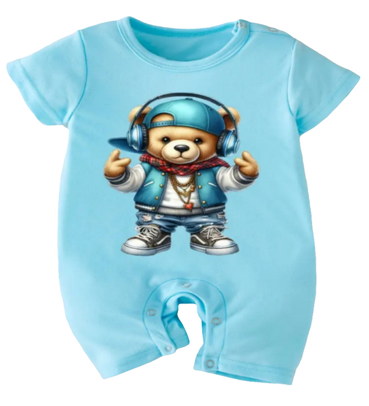 Boxpak blauw: Beertje met koptelefoon