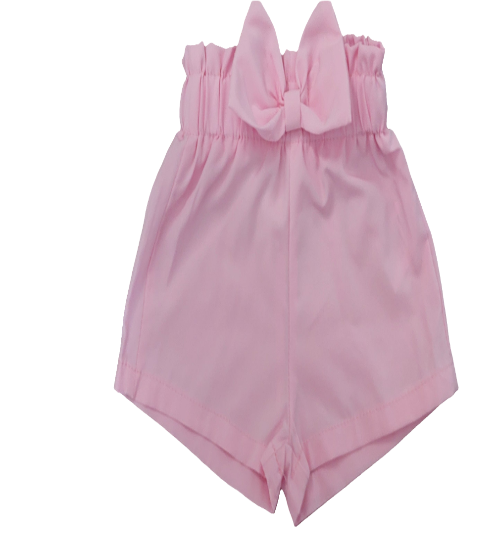 Short lichtroze met strik