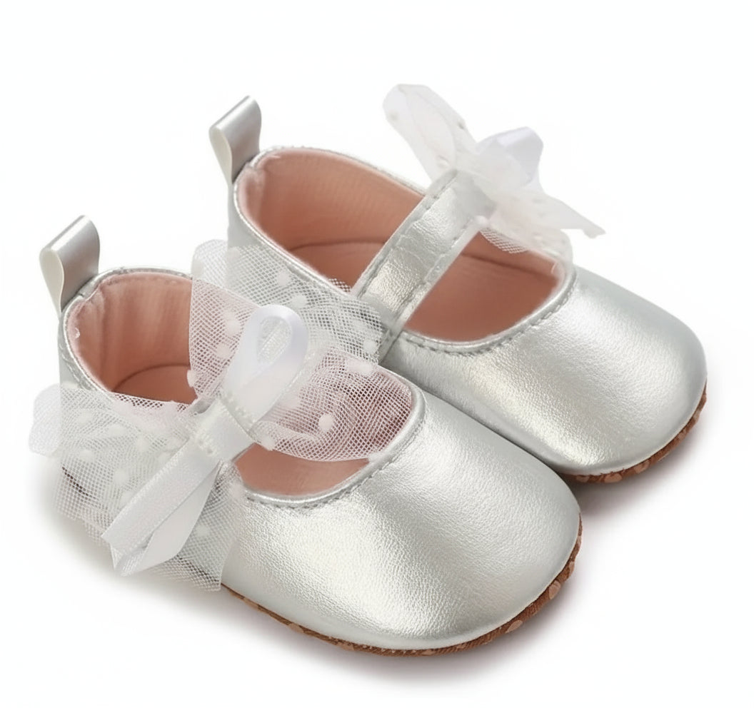 ballerina met tule strik roze,zilver en goud