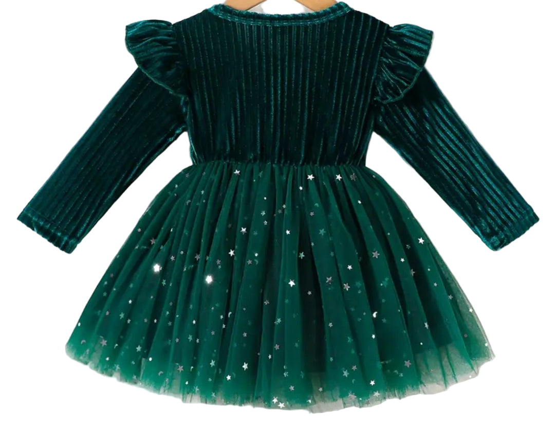 jurkje groen velours