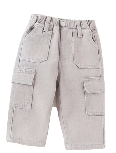 Cargo jeans in grijs en zwart