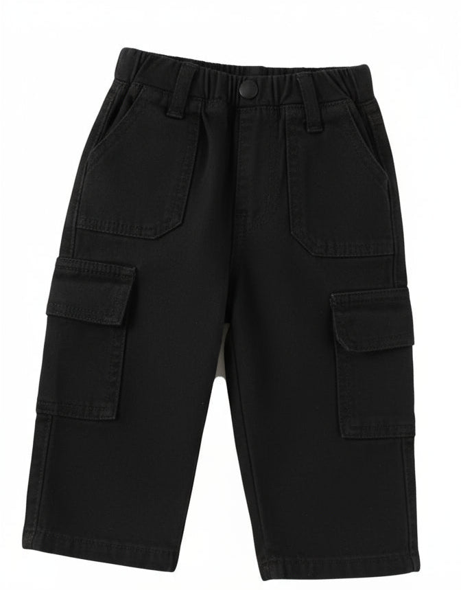 Cargo jeans in grijs en zwart