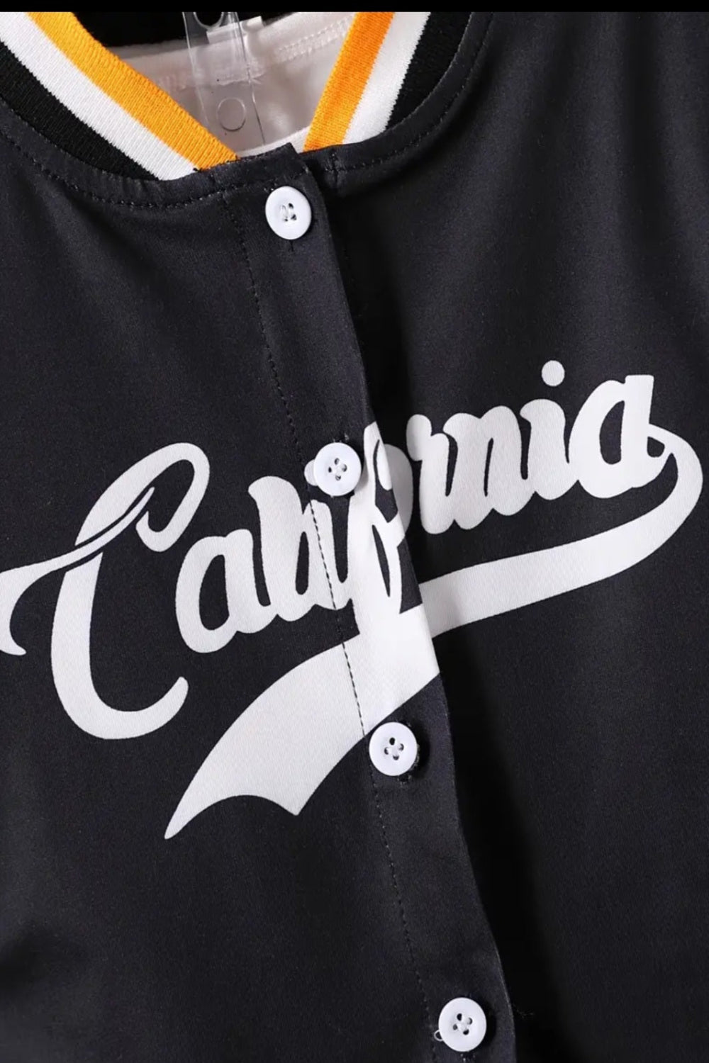 Baseball Shirt en short " California" zwart