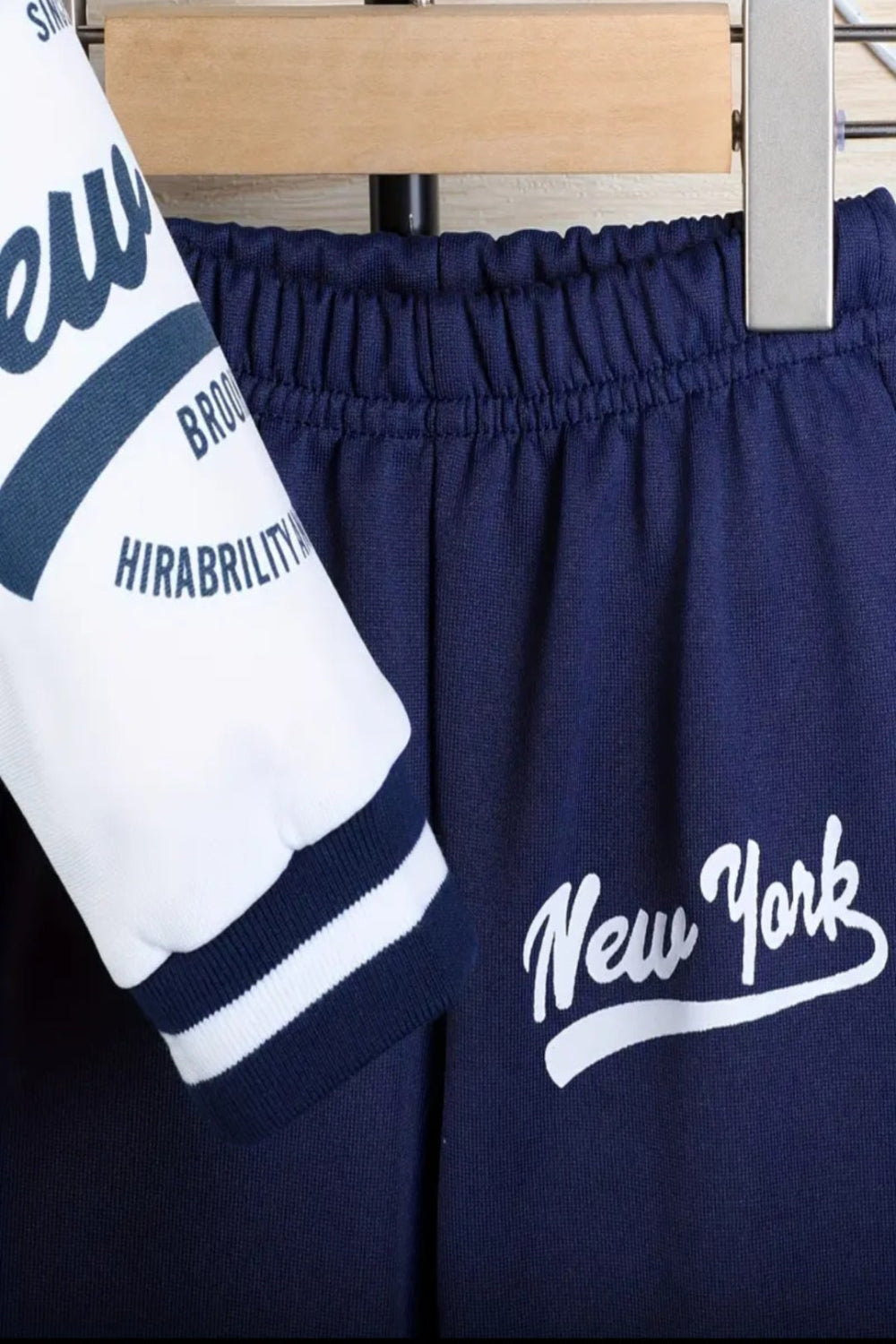 Baseball joggingpak “New York" blauw/wit
