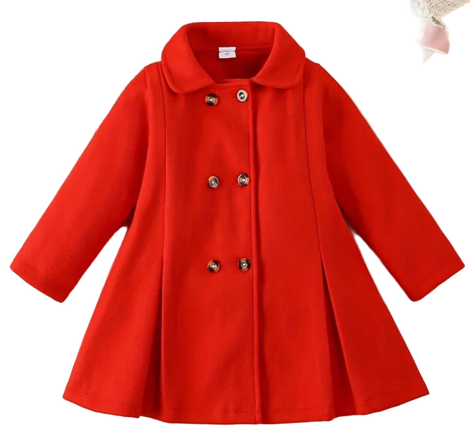 jas rood in wijdvallend model. Ook in marineblauw leverbaar.