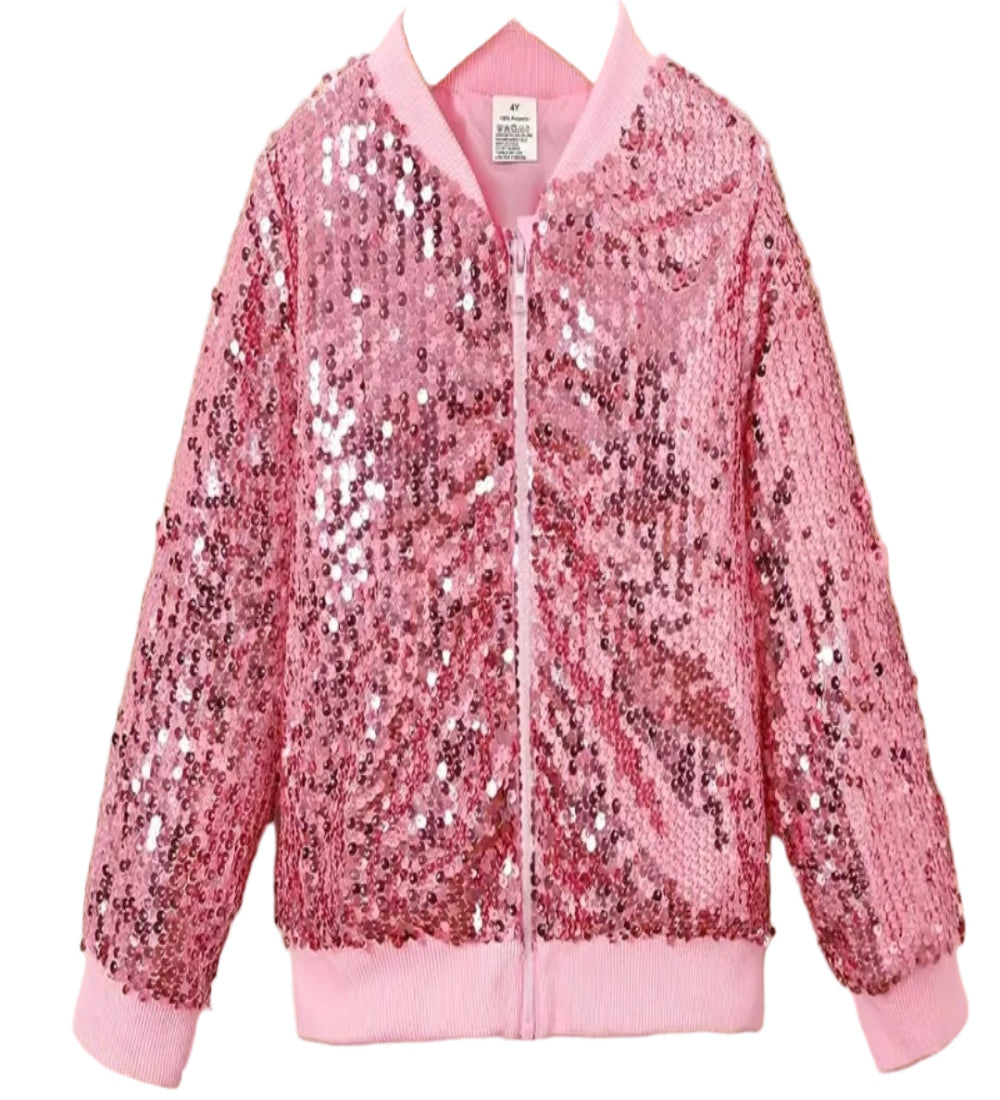 pailletten jasje roze