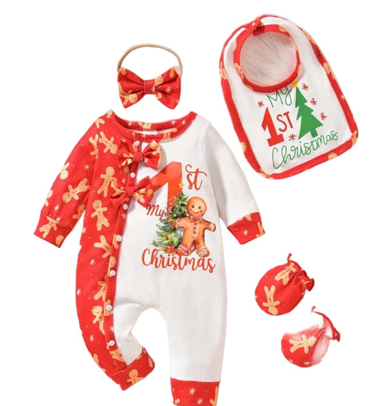 Boxpak met slabber wantjes en strik.