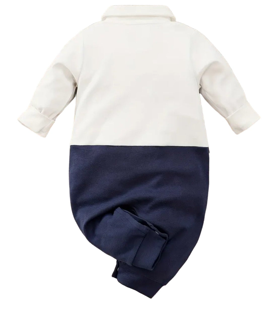 feestkleding jongen beige of marineblauw