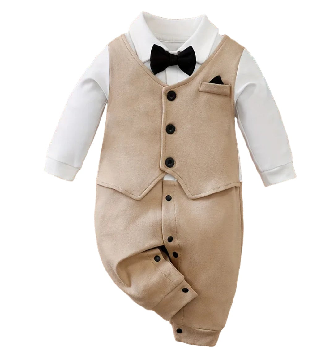 feestkleding jongen beige of marineblauw