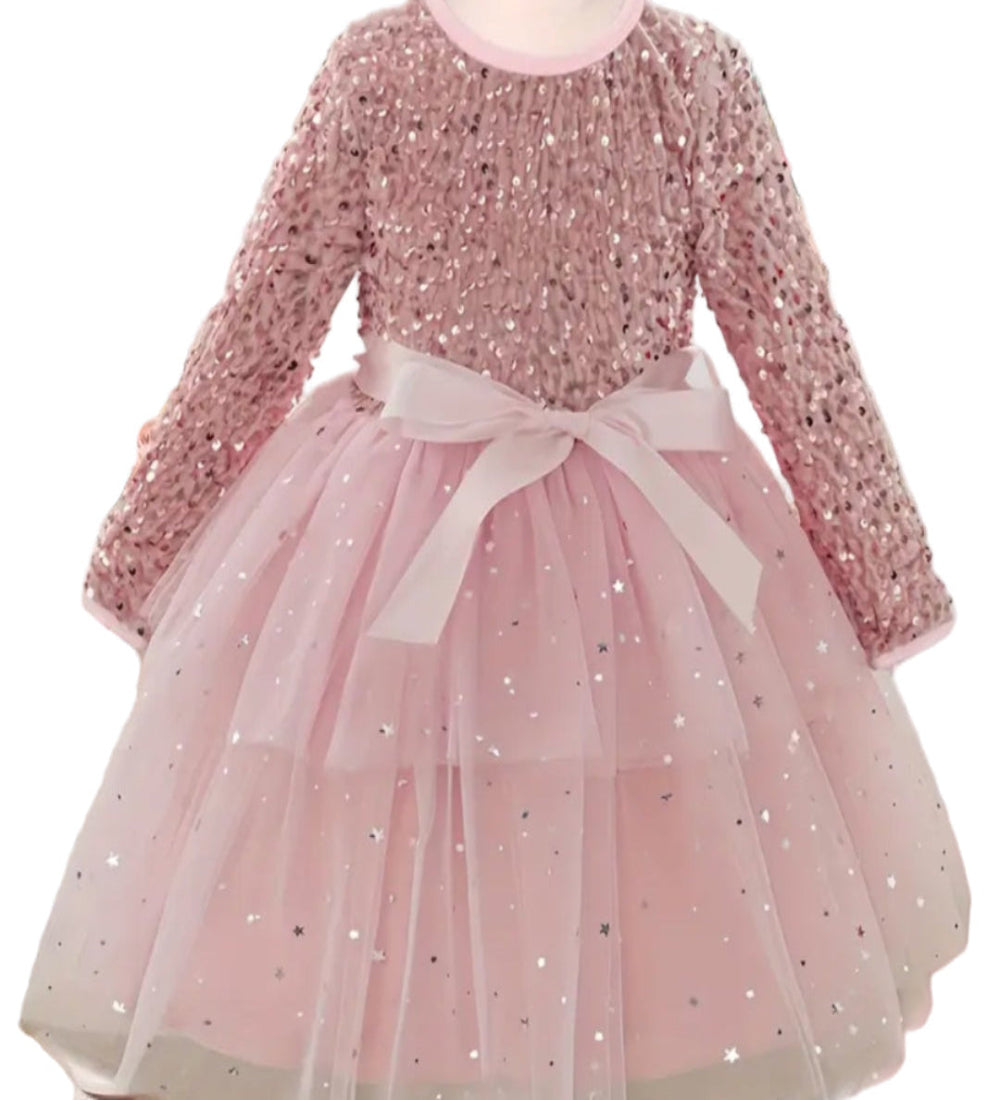 Kerstjurk met pailletten bovenlijf en tule rok