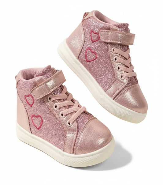 hoge gymp roze met rood hart