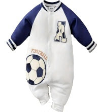 Voetbal en "A" wit /blauw jumpsuit