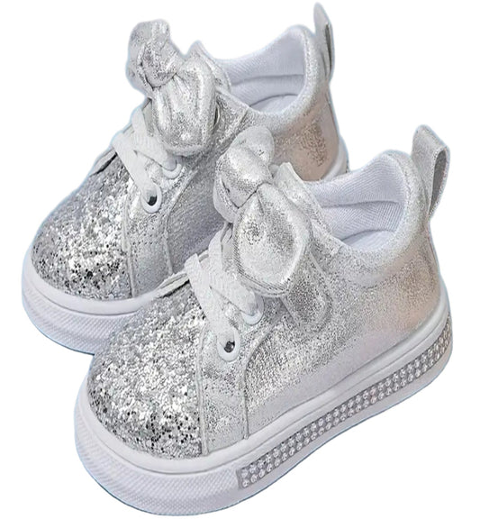 gymp zilver of goud glitter met strikje