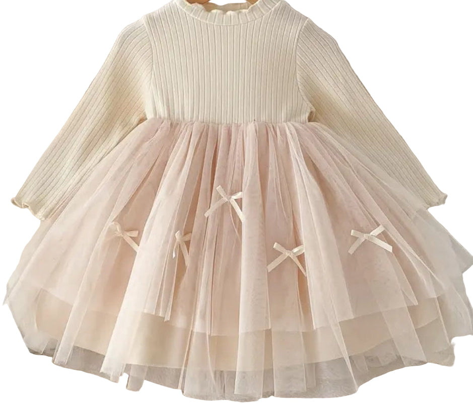 jurkje crème met tule rok
